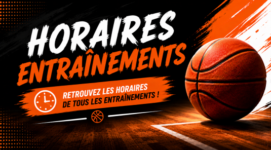 HORAIRES D'ENTRAINEMENTS 2026-27